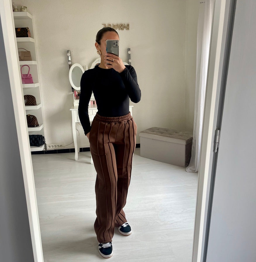 Ensemble Jogging marron